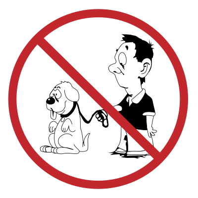 No dogs allowed (redrawn) clipart