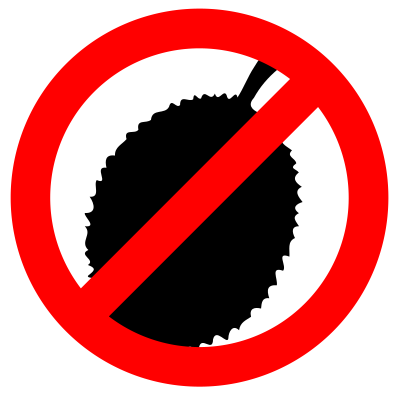No Durians clipart