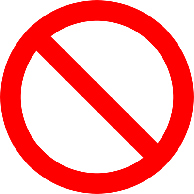 No entry banned warning sign template transparent clipart