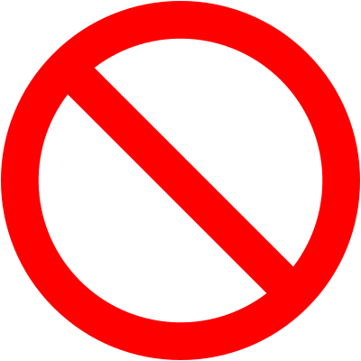 No entry round sign international clipart