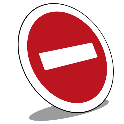 No entry sign, Panneau sens interdit clipart