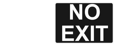 No Exit - White on Black 1 clipart