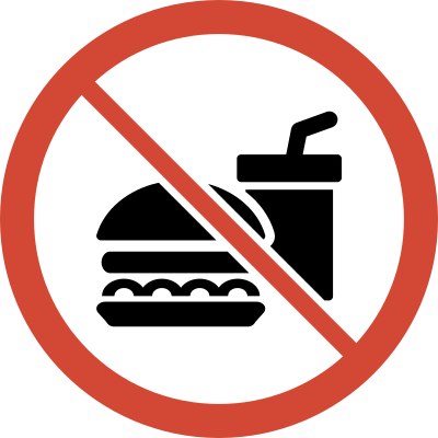 No Food or Drink Sign clipart