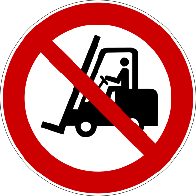 No Forklifts clipart