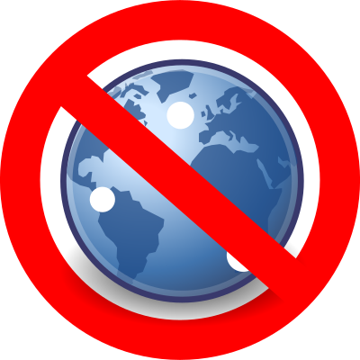 No Global Internet / Pas d'internet global clipart