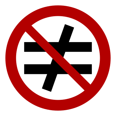 No Inequality clipart