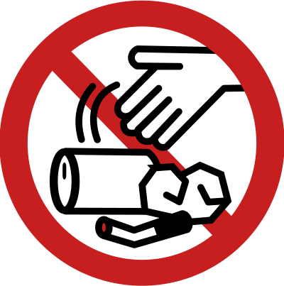 No Littering Sign clipart