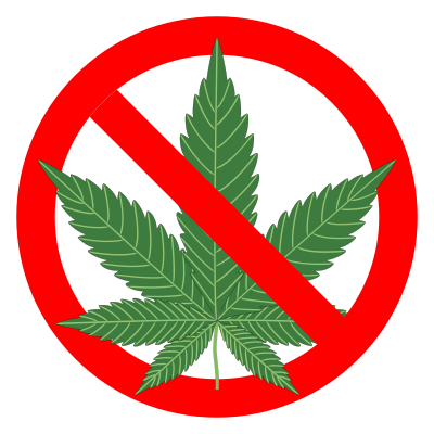 No Marijuana Sign clipart