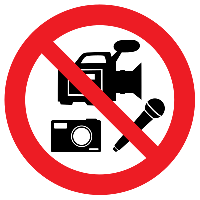 No media recording allowed clipart