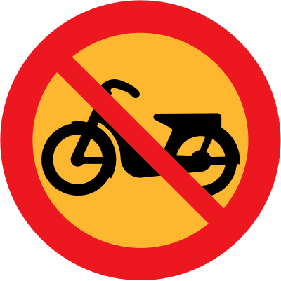 No Mopeds Sign clipart