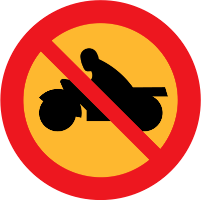 No motorbikes clipart
