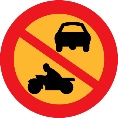 No Motorbikes or cars clipart