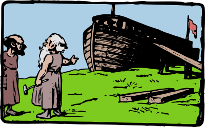 Noah Shows Off His Boat clipart
