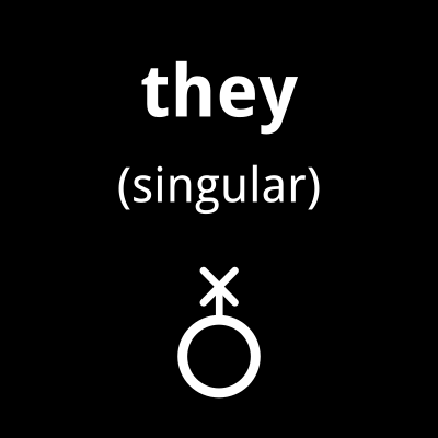Non-binary gender identity icon they pronoun clipart