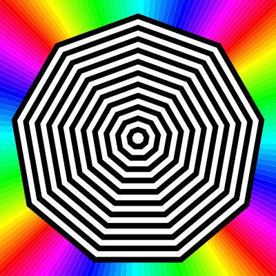 Nonagon target clipart