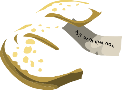 Open Fortune Cookie clipart