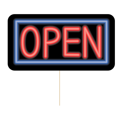 Open Neon Sign clipart