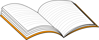 Open notepad clipart