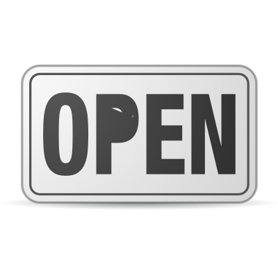 Open Sign plastic clipart