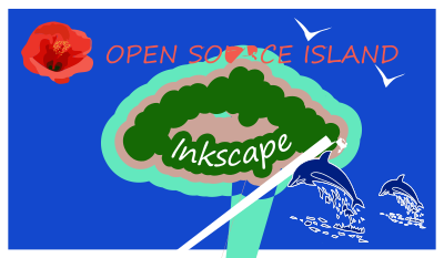 Open source island 01 clipart