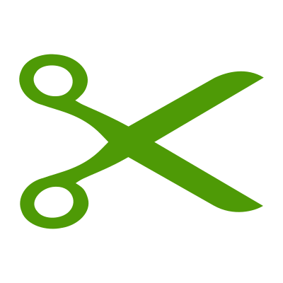 Openclipart Scissors Logo in Green clipart