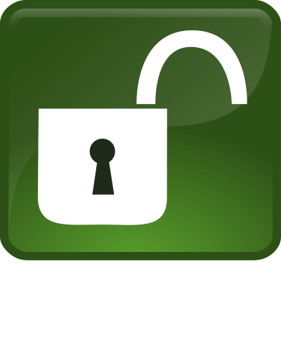Opened lock clipart