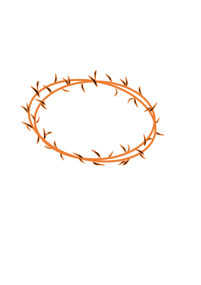 Or thorns composed clipart