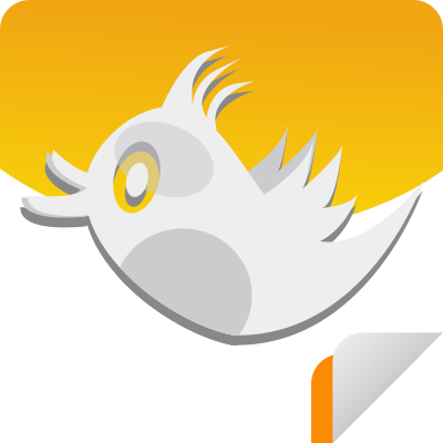 Orange Bird Icon clipart