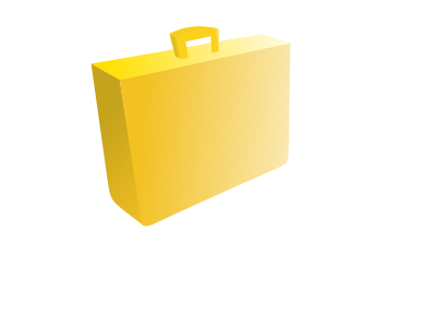 Orange briefcase clipart