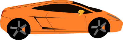Orange car clipart