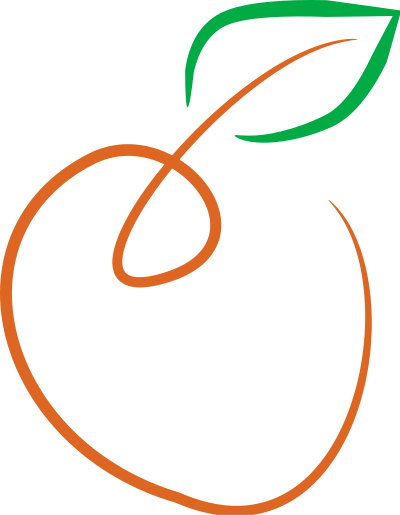 Orange-Colored Apple clipart