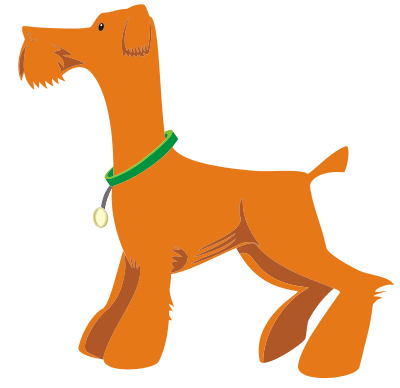 Orange Dog Profile clipart