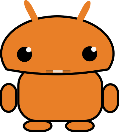 Orange droid clipart