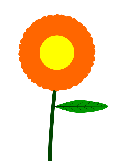Orange flower clipart