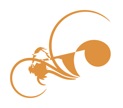 Orange Glowing Flourish clipart