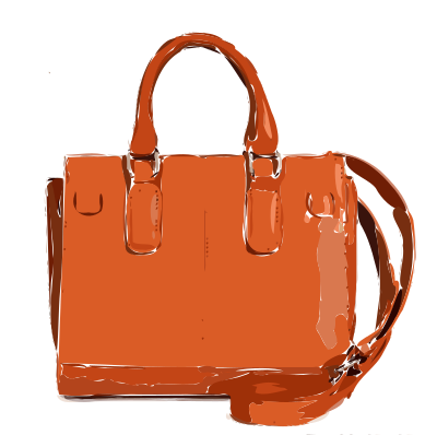 Orange Handbag clipart