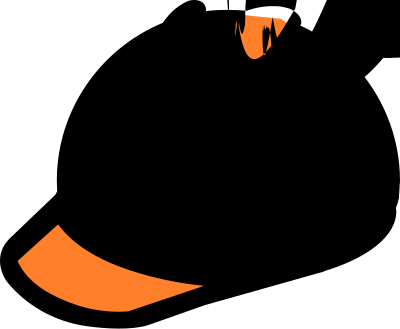 Orange hard hat clipart