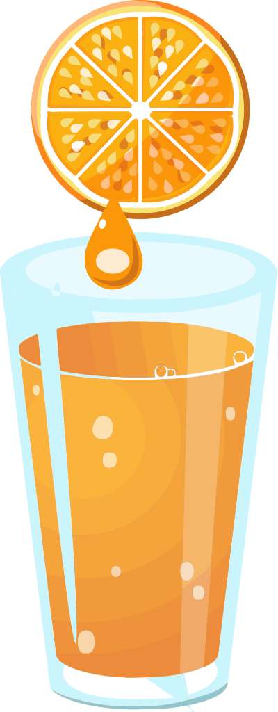 Orange juice clipart