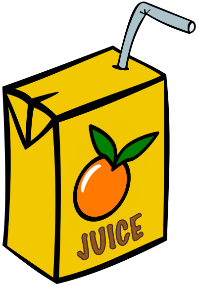 Orange Juice Box Drink clipart
