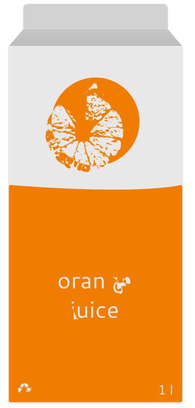 Orange juice carton clipart