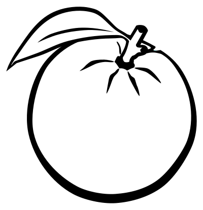 Orange - lineart clipart