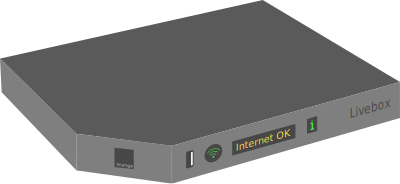 Orange Livebox Play clipart