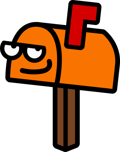 Orange Mailbox clipart