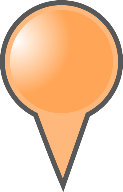 Orange Map Marker clipart