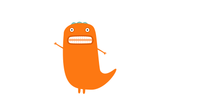 Orange Monster clipart