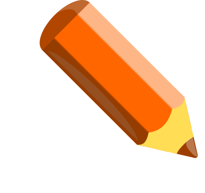 Orange pencil clipart