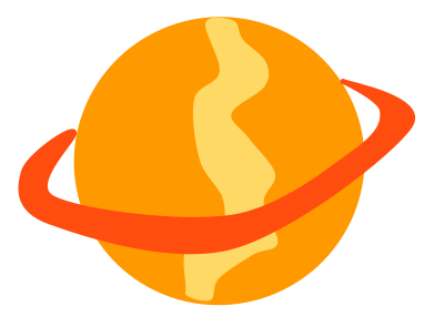 Orange Planet clipart