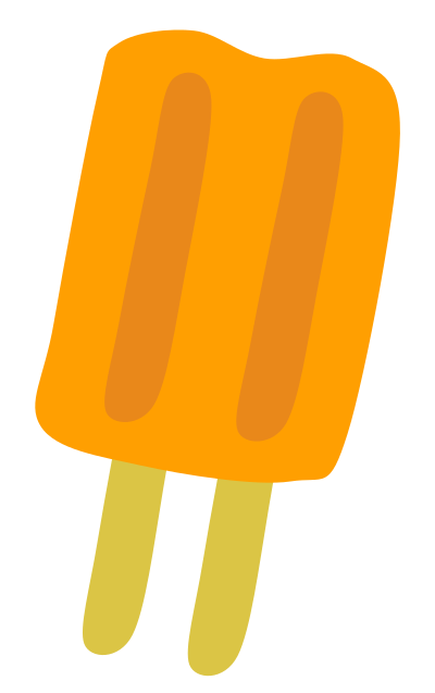 Orange Popsicle clipart