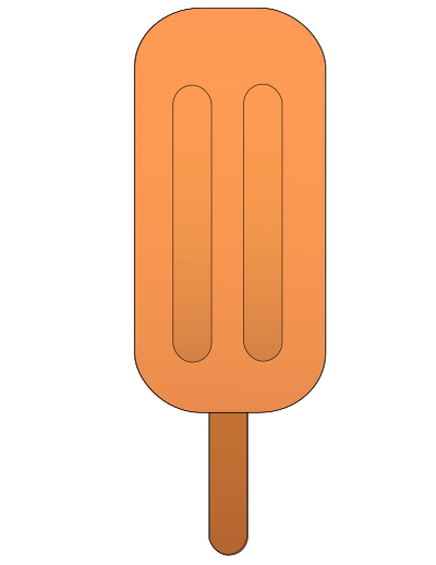 Orange popsicle. clipart