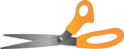 Orange Scissors clipart